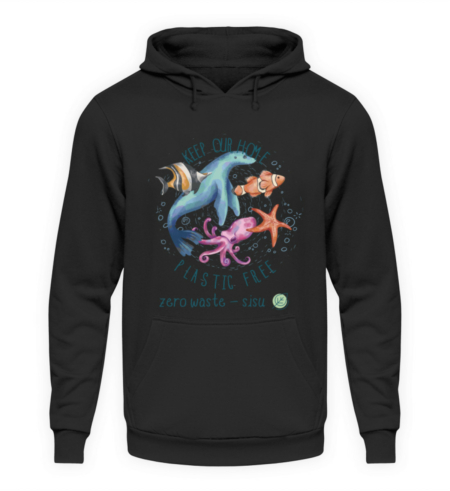 Keep Our Home Plastic Free - Unisex Kapuzenpullover Hoodie-639